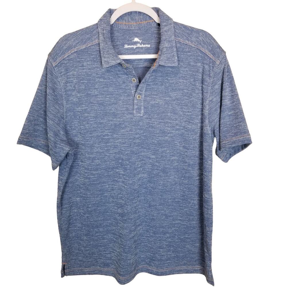 Tommy Bahama Mens Polo Shirt Size L Stretch Minimalist Preppy Business Casual